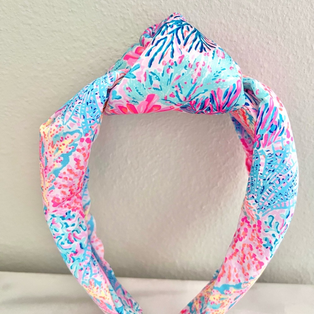 Lilly Pulitzer Pink and Blue Resort Hairband - Picture 5 of 5